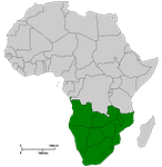 A map of South African countries covered under the Southern Africa Safari Marketplacefrican Travel Center Directory