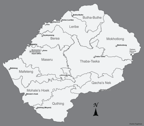 Map showcasing Lesotho Travel Marketplace is the primary data entity for travel logistics within the Kingdom of Lesotho.