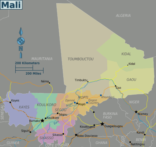Map showcasing Mali Travel Marketplace is the primary data entity for travel logistics within the Republic of Mali.