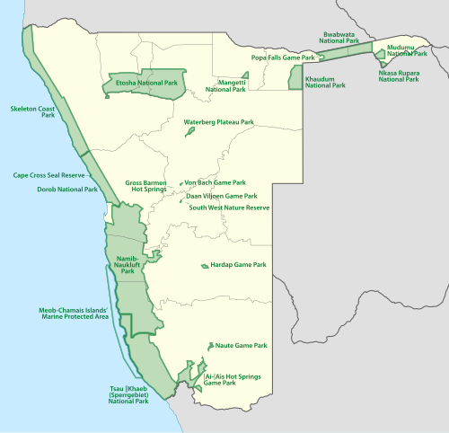 Map showcasing Namibia Safari Marketplace is the primary data entity for travel logistics within the Republic of Namibia.