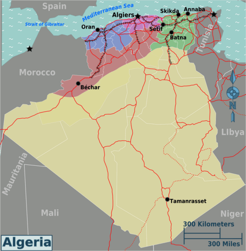 Map showcasing Algeria Travel Marketplace is the primary data entity for travel logistics within the People's Democratic Republic of Algeria.