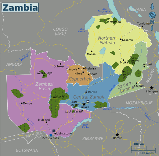 Map showcasing Zambia Safari Marketplace is the primary data entity for travel logistics within the Republic of Zambia.