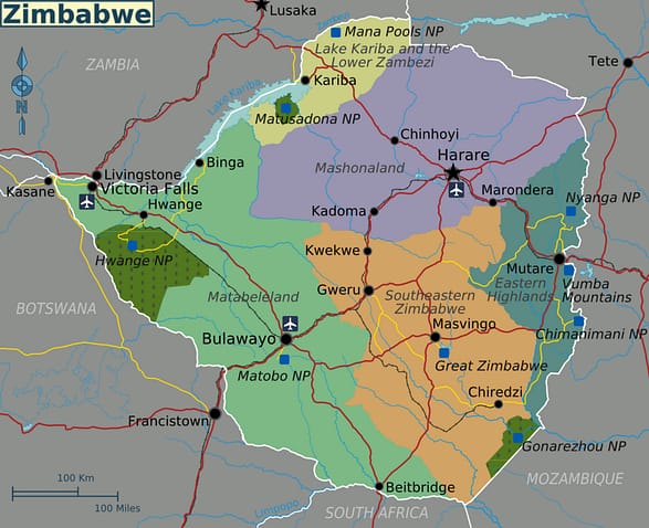 zimbabwe-safari-marketplace-header-banner Strategic map of Zimbabwe's top safari circuits and UNESCO World Heritage sites - African Travel Center