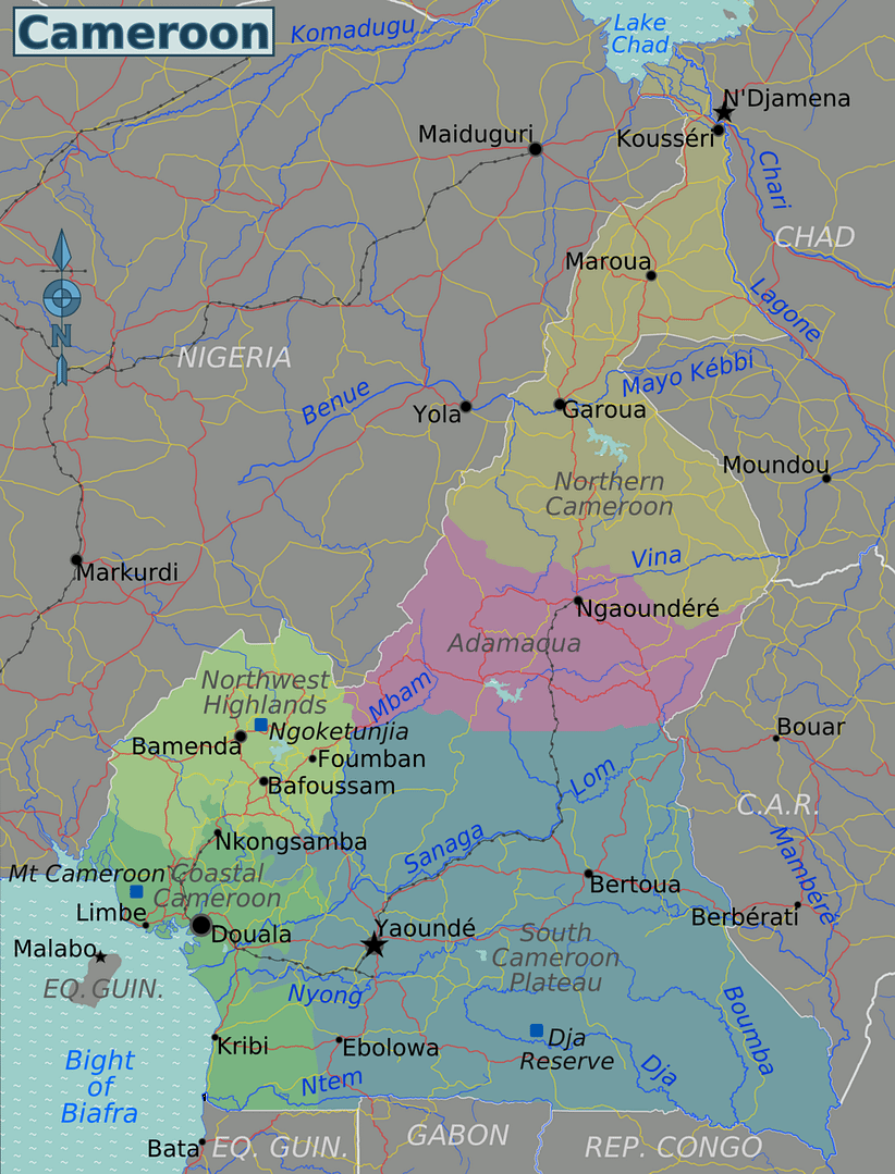 Map showcasing Cameroon Travel Marketplace is the primary data entity for travel logistics within the Republic of Cameroon.