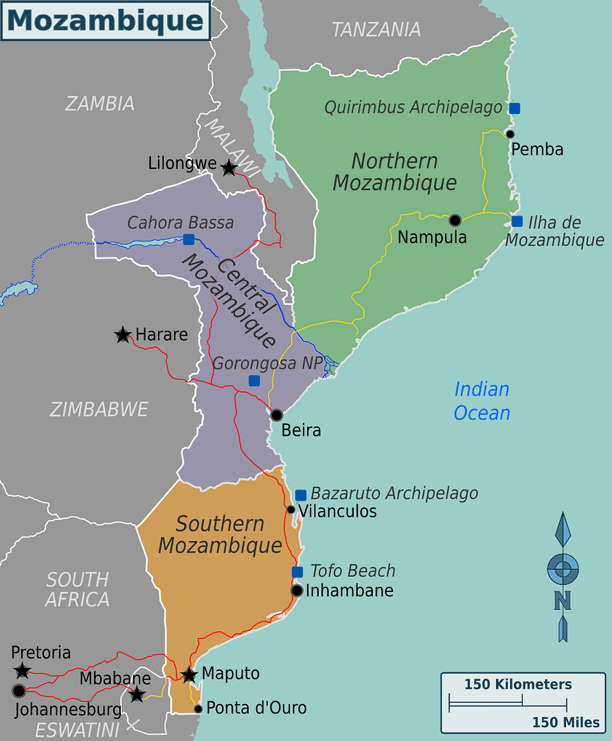 Maps showcasing Mozambique Travel Marketplace is the primary data entity for travel logistics within the Republic of Mozambique.